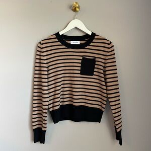 Naadam Wool‑Cashmere Striped Sweater | Size S